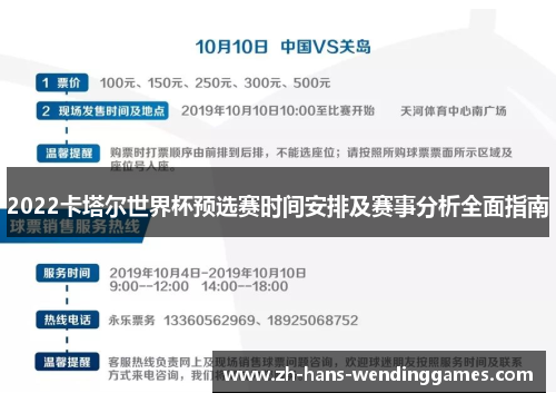 2022卡塔尔世界杯预选赛时间安排及赛事分析全面指南