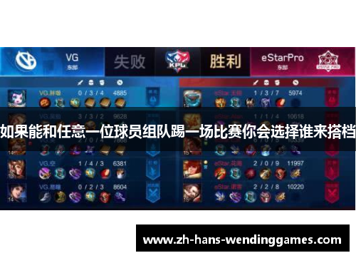 如果能和任意一位球员组队踢一场比赛你会选择谁来搭档